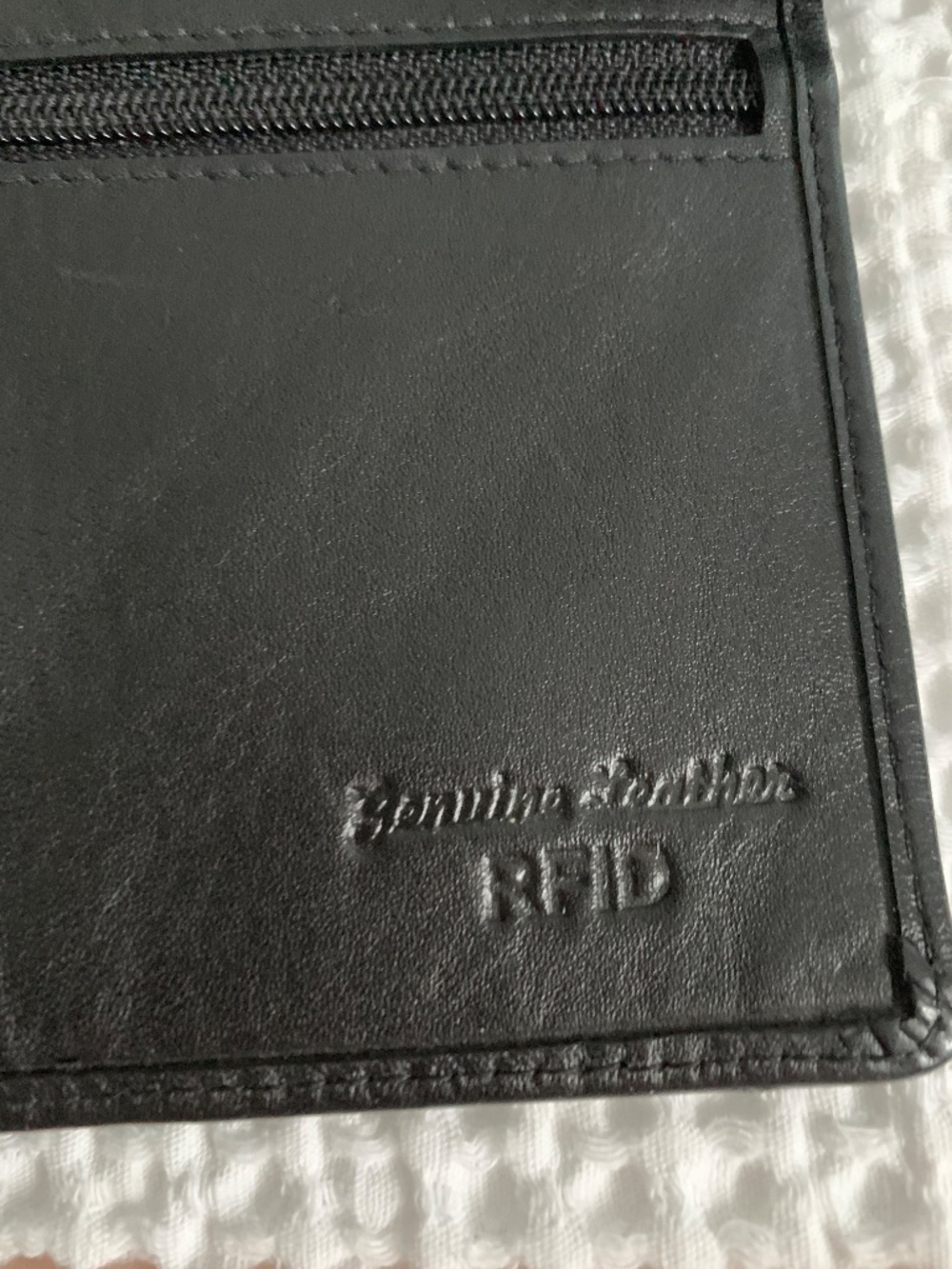 Black Leather RFID Travel Passport Wallet Organizer Holder Snap Closure - Picture 6 of 11